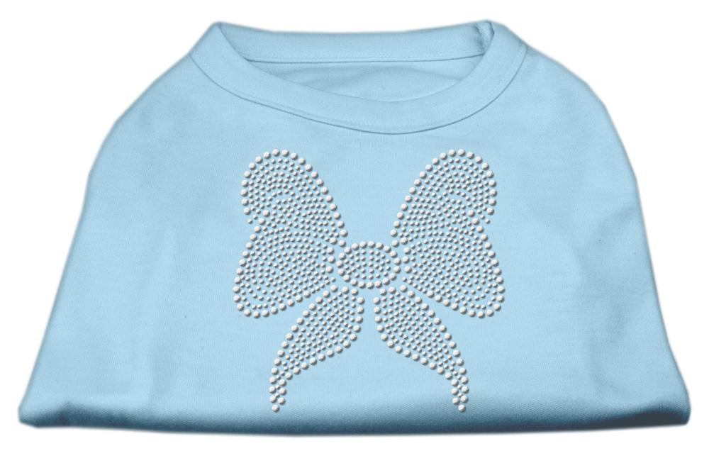 Rhinestone Bow Shirts Baby Blue M (12)