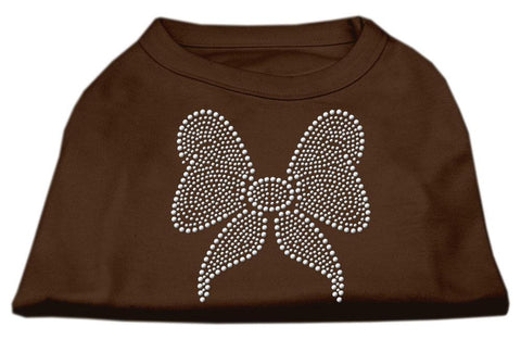 Rhinestone Bow Shirts Brown Sm (10)