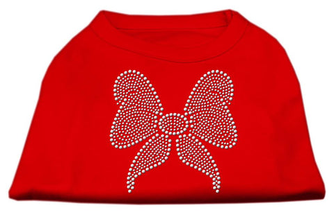 Rhinestone Bow Shirts Red S (10)