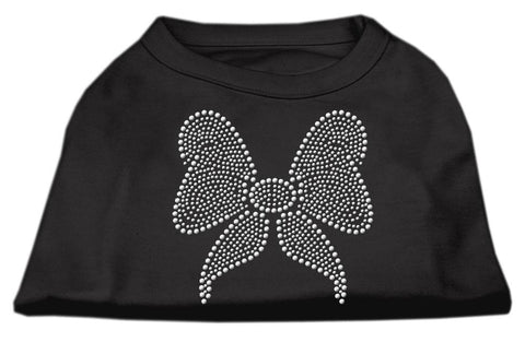 Rhinestone Bow Shirts Black XL (16)