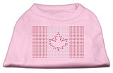 Canadian Flag Rhinestone Shirts Light Pink S (10)