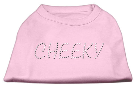 Cheeky Rhinestone Shirt Light Pink L (14)