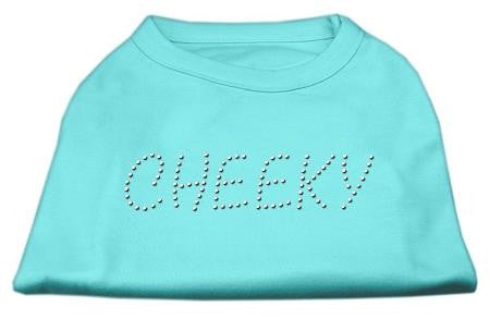 Cheeky Rhinestone Shirt Aqua XXL (18)