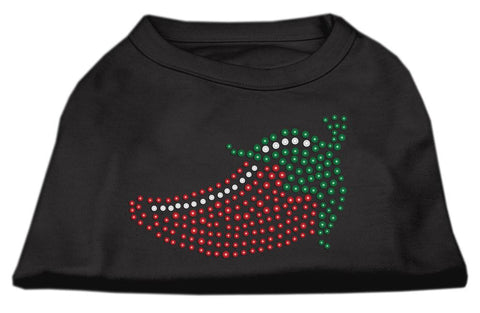 Rhinestone Chili Pepper Shirts Black S (10)