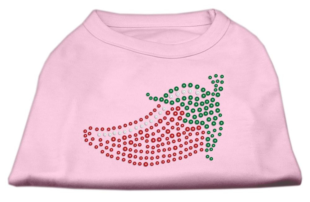 Rhinestone Chili Pepper Shirts Light Pink XS (8)