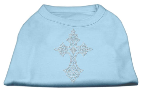 Rhinestone Cross Shirts Baby Blue L (14)