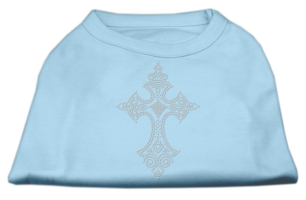 Rhinestone Cross Shirts Baby Blue S (10)