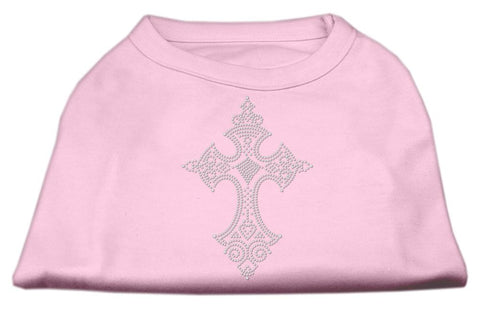 Rhinestone Cross Shirts Light Pink XL (16)