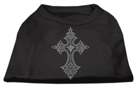 Rhinestone Cross Shirts Black XS (8)