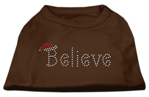 Believe Rhinestone Shirts Brown Sm (10)