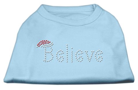 Believe Rhinestone Shirts Baby Blue XXL (18)