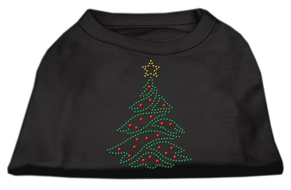 Christmas Tree Rhinestone Shirt Black XXL (18)