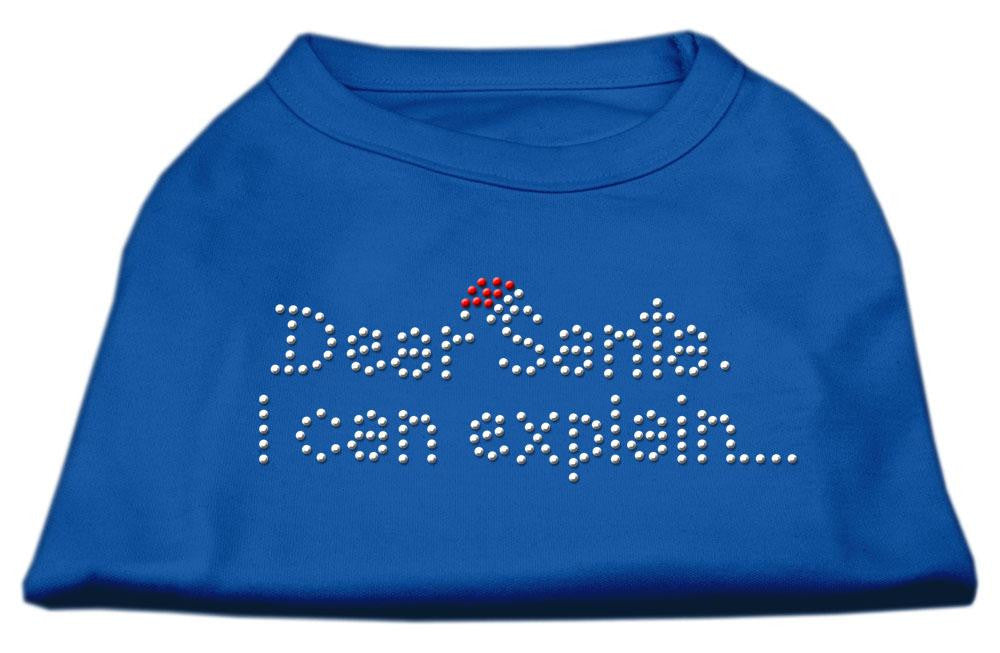 Dear Santa I Can Explain Rhinestone Shirts Blue Med (12)