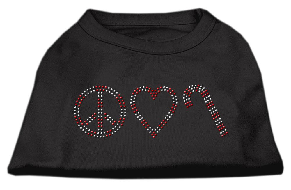 Peace, Love, and Candy Canes Shirts Black S (10)