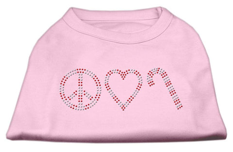 Peace, Love, and Candy Canes Shirts Light Pink S (10)