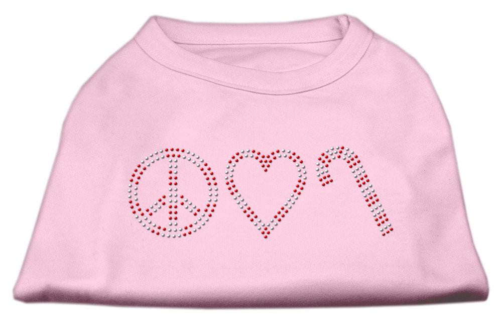 Peace, Love, and Candy Canes Shirts Light Pink XS (8)