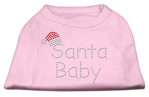 Santa Baby Rhinestone Shirts  Light Pink XL (16)