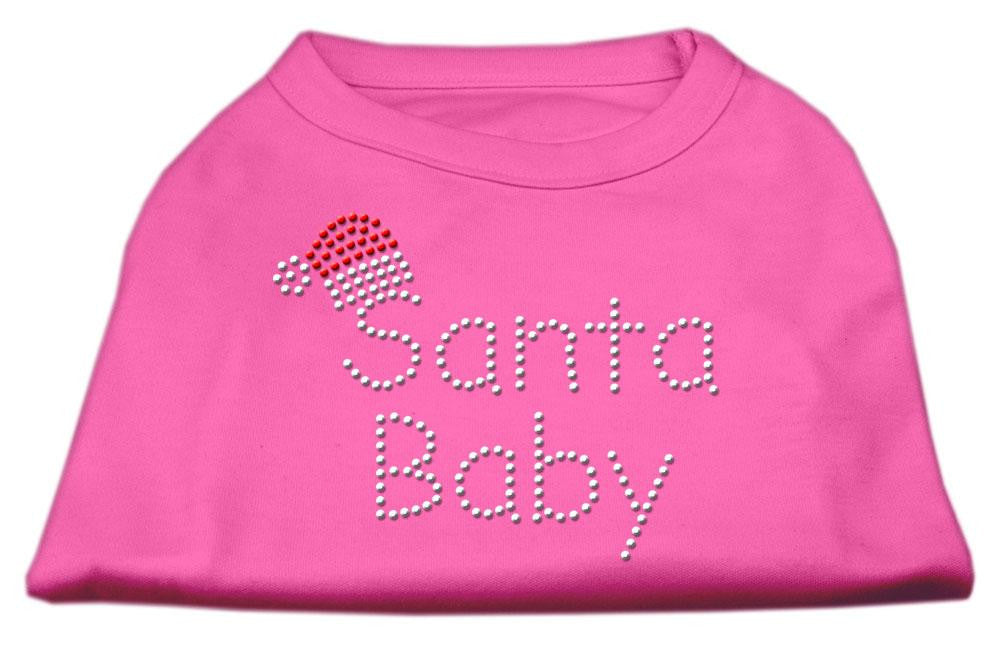 Santa Baby Rhinestone Shirts  Bright Pink XS (8)