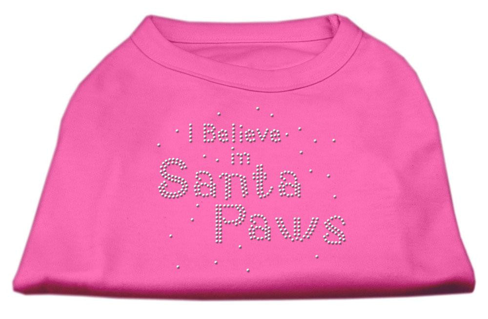 I Believe in Santa Paws Shirt Bright Pink M (12)