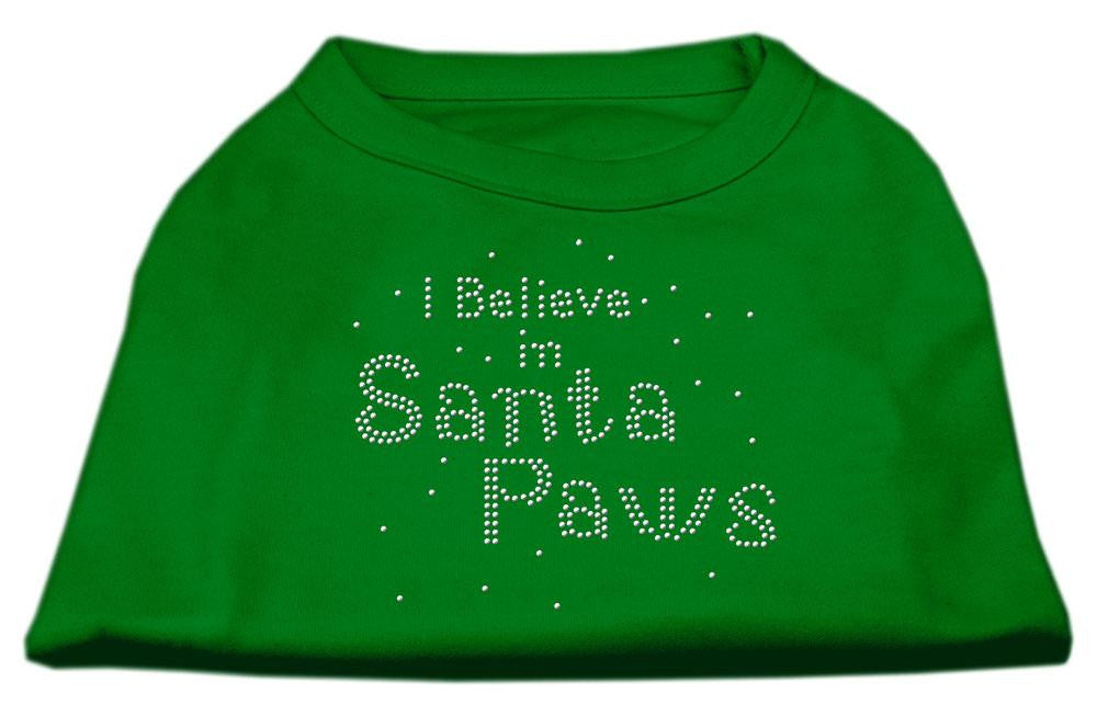 I Believe in Santa Paws Shirt Emerald Green Sm (10)