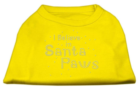 I Believe in Santa Paws Shirt Yellow Sm (10)