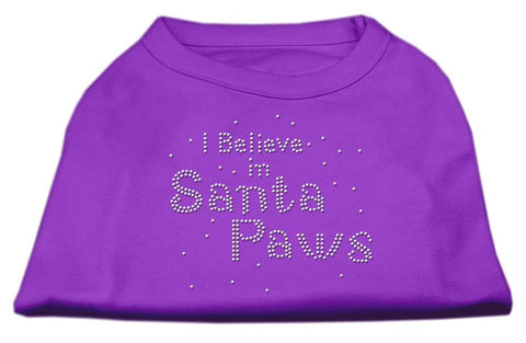 I Believe in Santa Paws Shirt Purple XS (8)