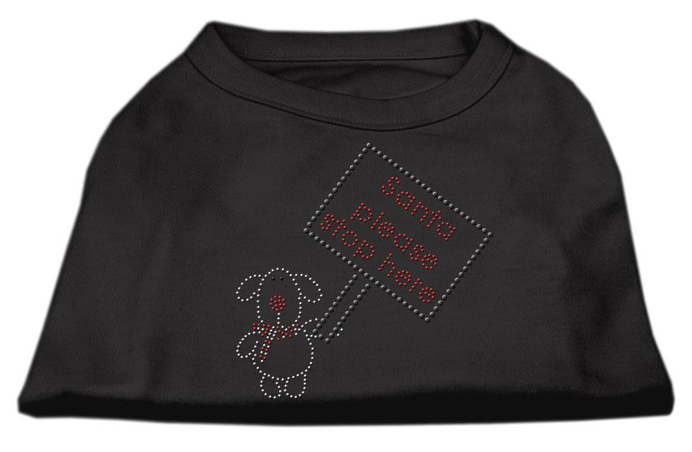 Santa Stop Here Shirts Black LG (14)