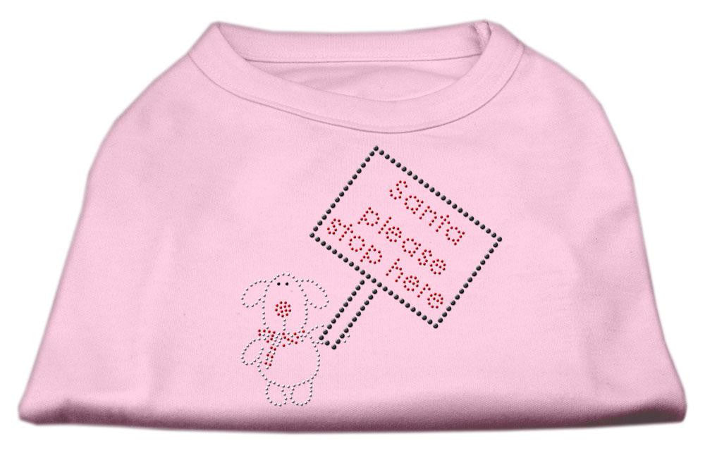 Santa Stop Here Shirts Light Pink LG (14)