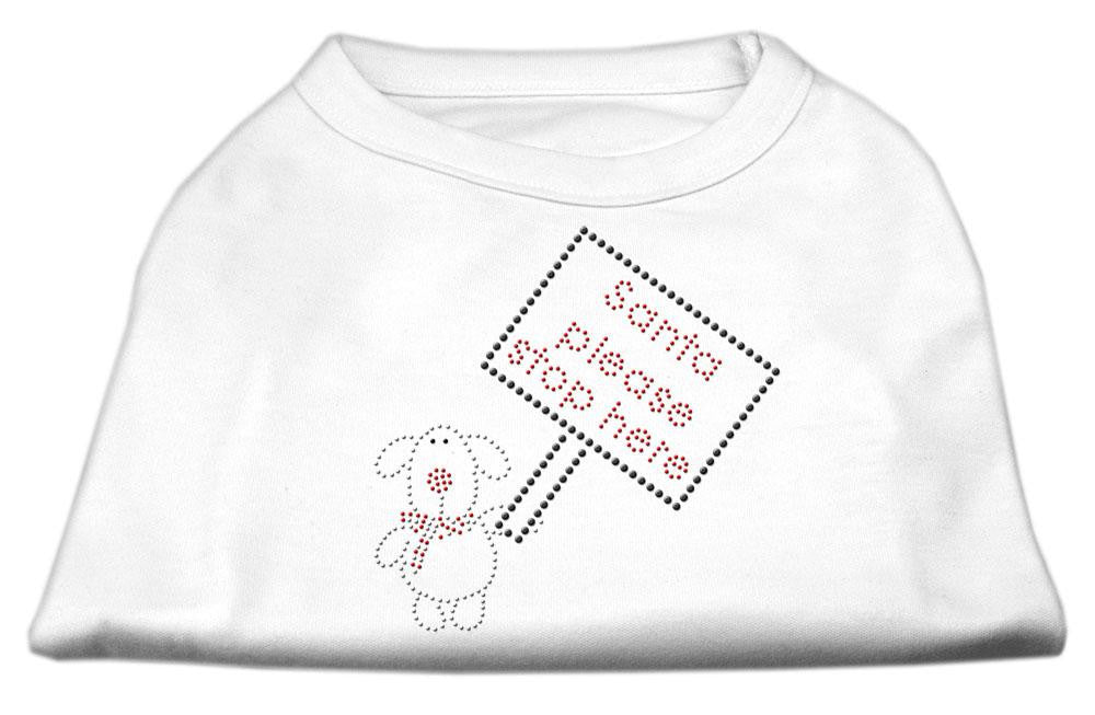 Santa Stop Here Shirts White LG (14)