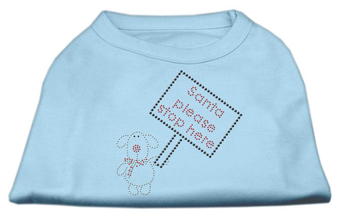 Santa Stop Here Shirts Baby Blue MD (12)