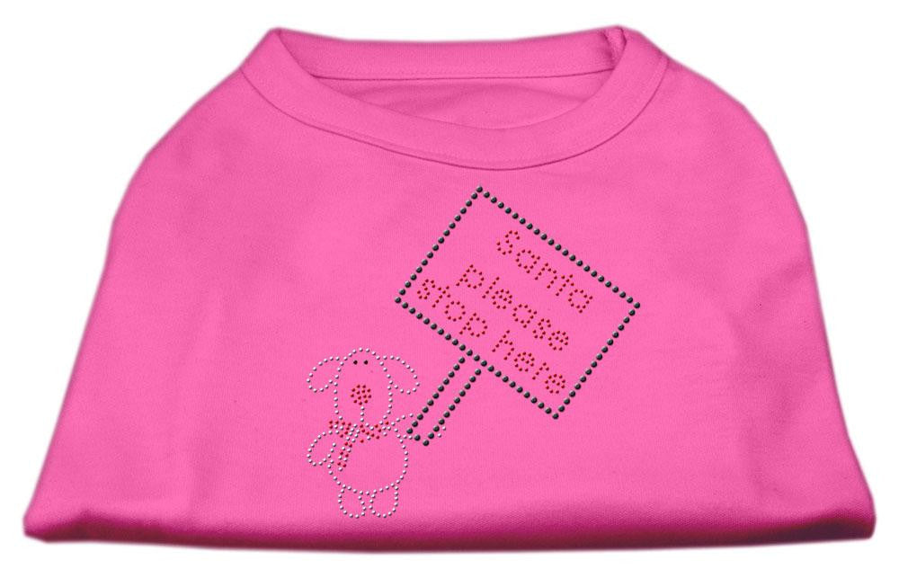 Santa Stop Here Shirts Bright Pink MD (12)