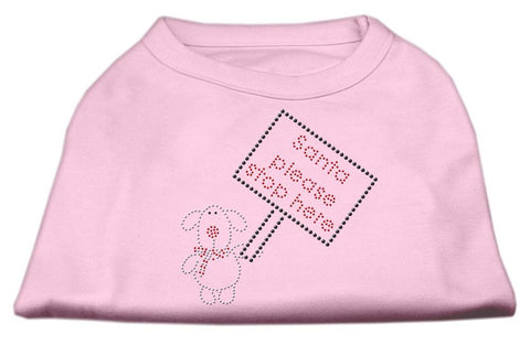 Santa Stop Here Shirts Light Pink SM (10)