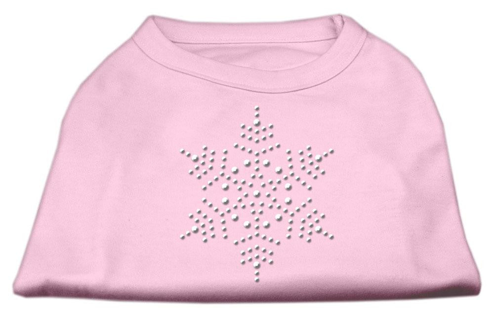 Snowflake Rhinestone Shirt  Light Pink XS (8)