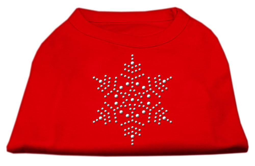 Snowflake Rhinestone Shirt  Red XXXL(20)