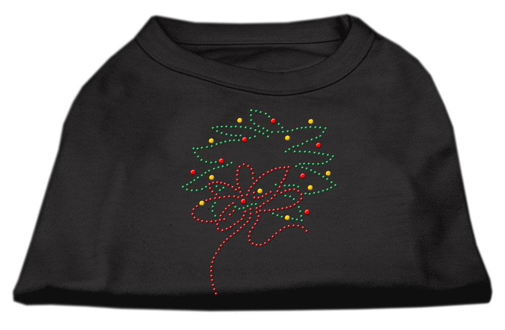 Christmas Wreath Rhinestone Shirt Black L (14)