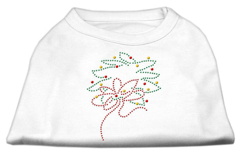 Christmas Wreath Rhinestone Shirt White S (10)