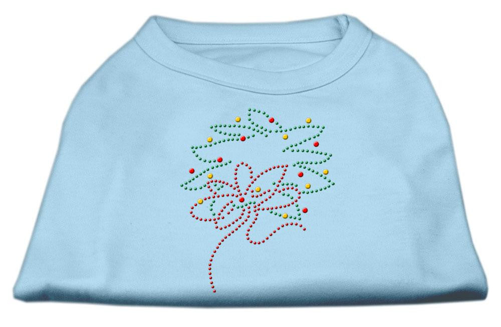 Christmas Wreath Rhinestone Shirt Baby Blue XXXL(20)