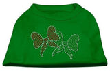 Christmas Bows Rhinestone Shirt Emerald Green XL (16)