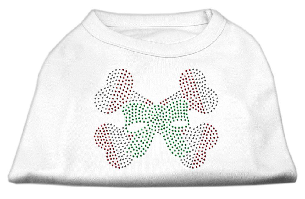 Candy Cane Crossbones Rhinestone Shirt White L (14)