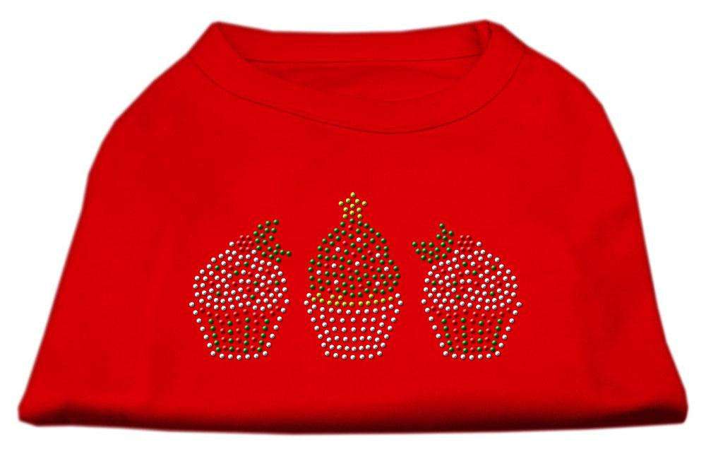 Christmas Cupcakes Rhinestone Shirt Red S (10)