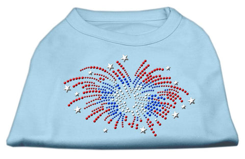 Fireworks Rhinestone Shirt Baby Blue L (14)