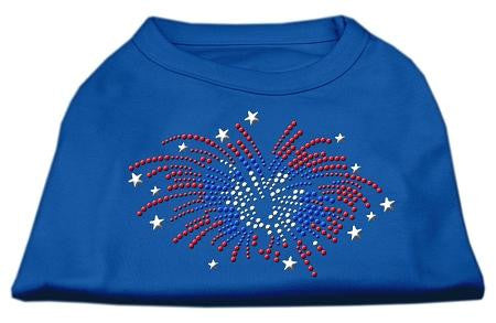 Fireworks Rhinestone Shirt Blue Med (12)