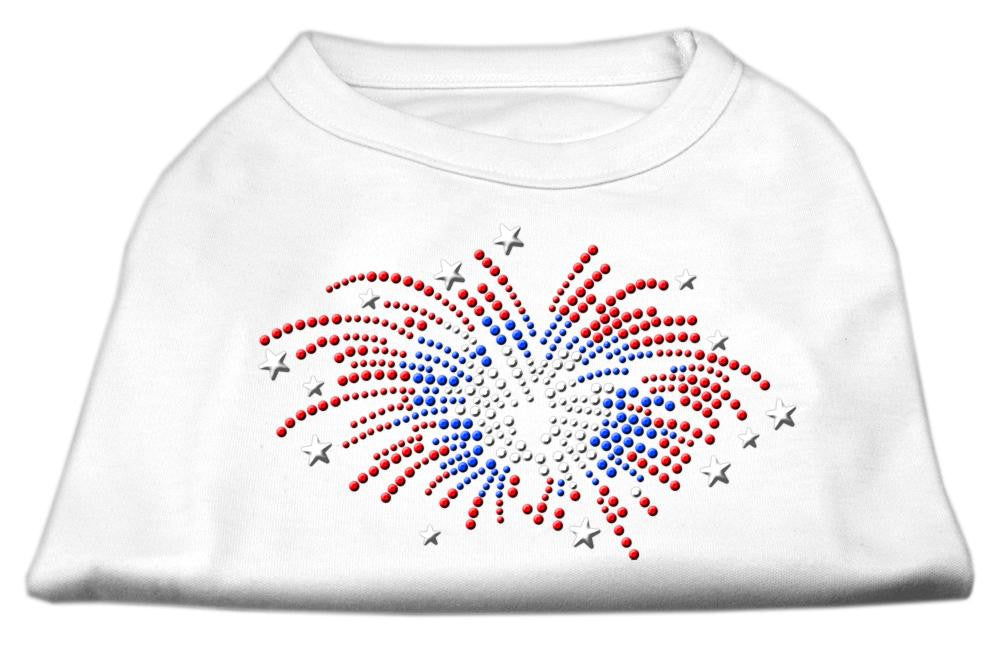 Fireworks Rhinestone Shirt White M (12)