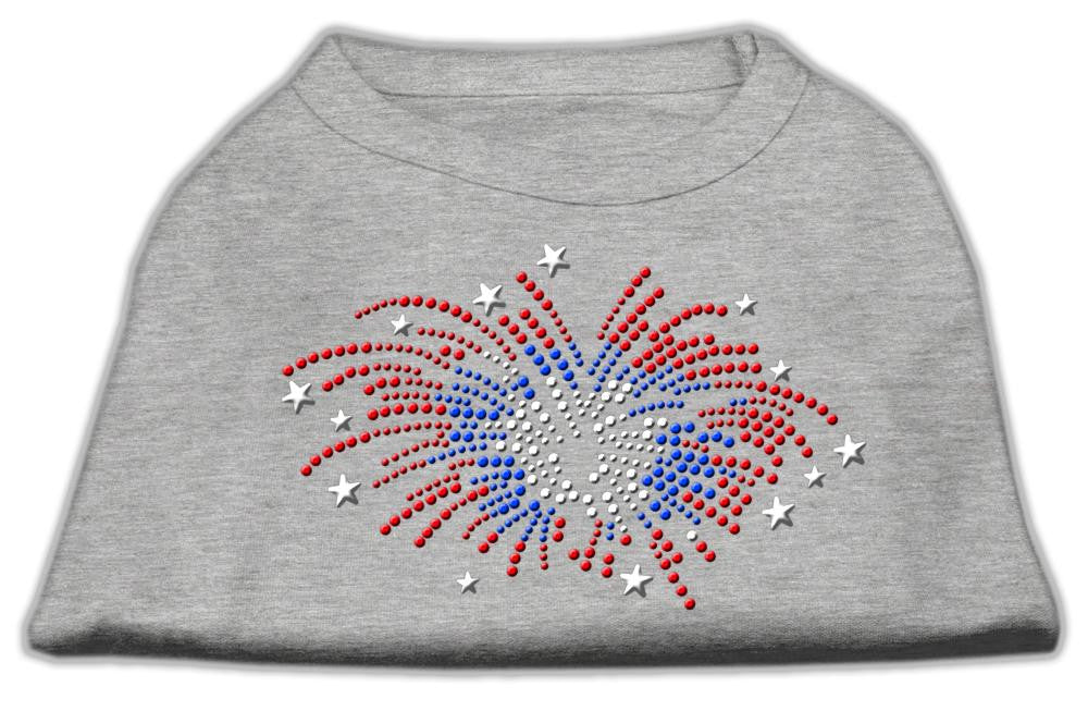 Fireworks Rhinestone Shirt Grey S (10)