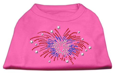 Fireworks Rhinestone Shirt Bright Pink XL (16)