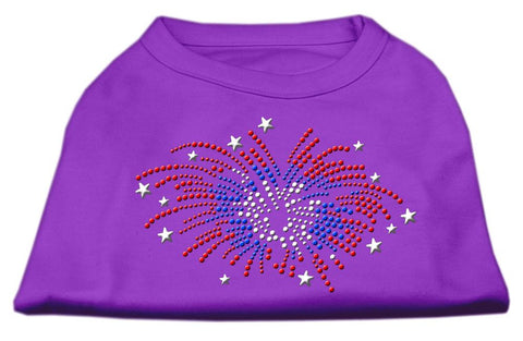 Fireworks Rhinestone Shirt Purple XXL (18)