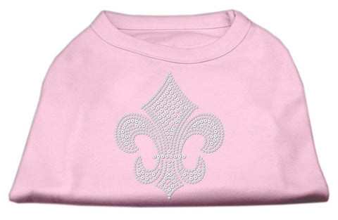 Silver Fleur de lis Rhinestone Shirts Light Pink S (10)