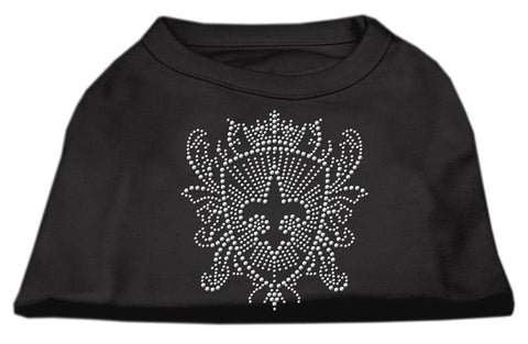 Rhinestone Fleur De Lis Shield Shirts Black XXL (18)