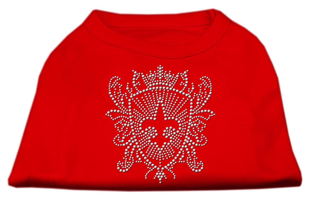 Rhinestone Fleur De Lis Shield Shirts Red XXL (18)