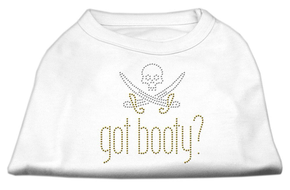 Got Booty? Rhinestone Shirts White L (14)